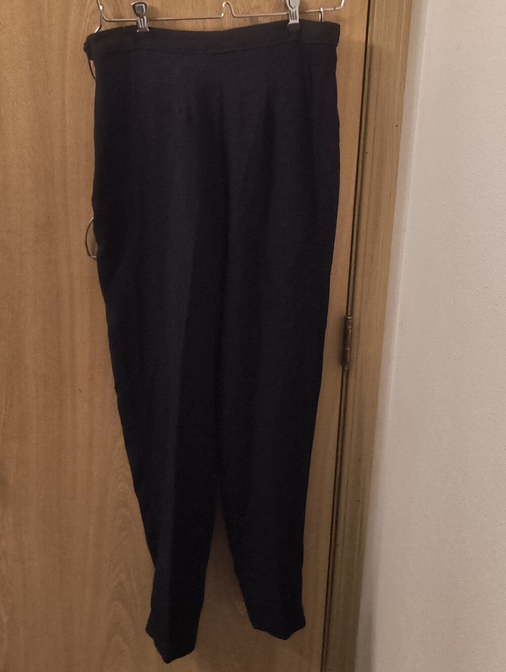 Vintage 90s Nordstrom Preview Collection High Waisted Pleated Trousers Black 4 - Picture 7 of 7